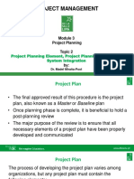 M3Topic2 Project Planning Elements, Project Planning Action and System Integration NEW