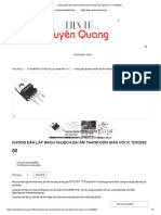 Hướng Dẫn Lắp Mạch Khuếch Đại Âm Thanh Đơn Giản Với Ic TDA2003