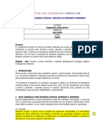 Técnicas para Enseñar A Pensar y Métodos de Aprender A Aprender