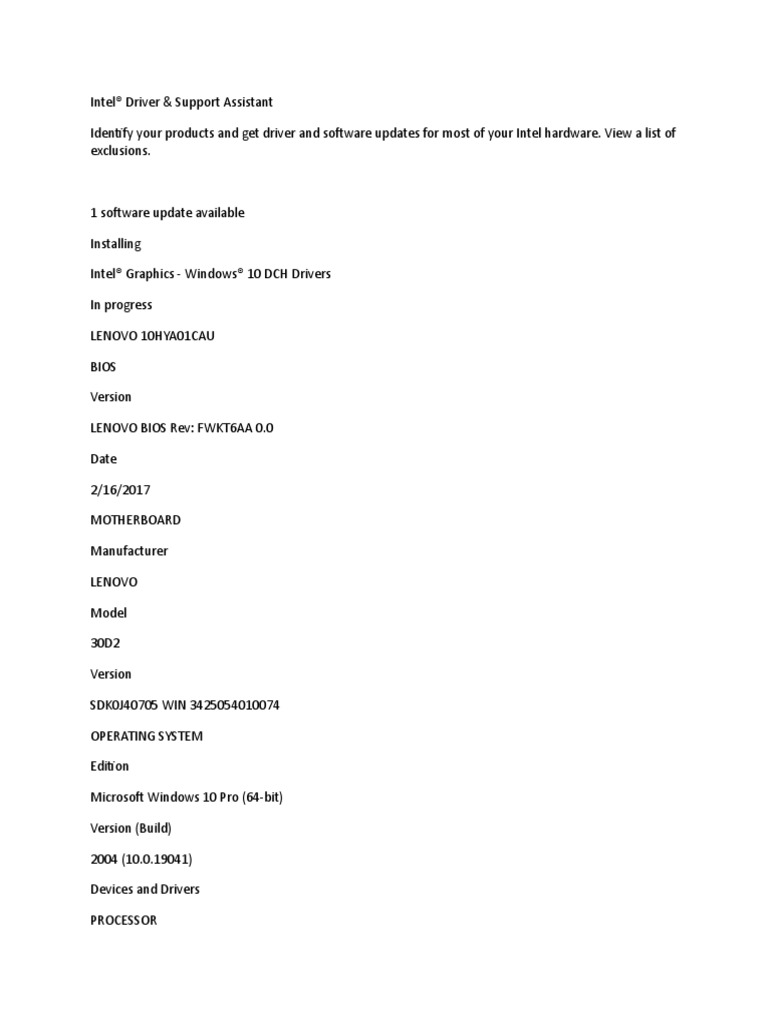 Intel Driver Information | PDF | Computers