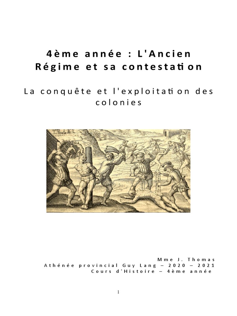 Colonisation et ressources du Nouveau Monde | PDF | Colonisation ...