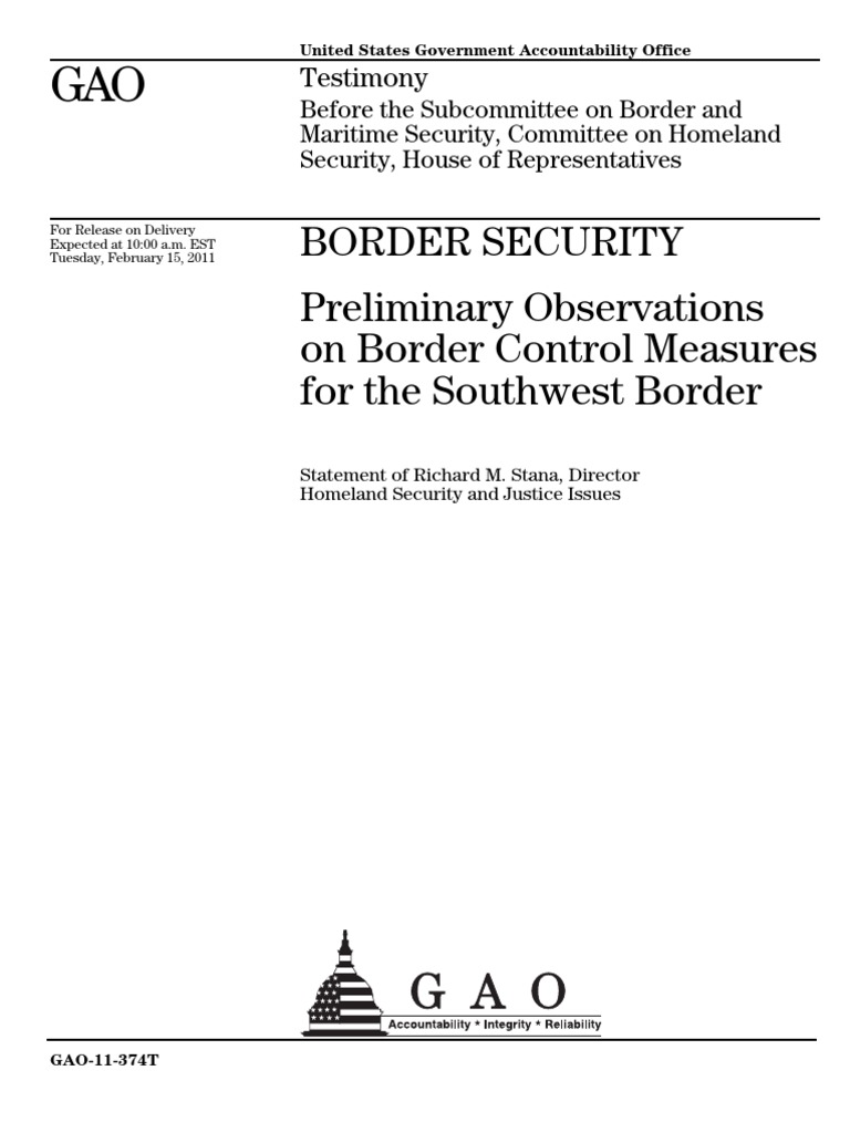 Border Control Report United States Border Patrol United States
