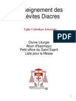 Enseignement Lévites Diacres