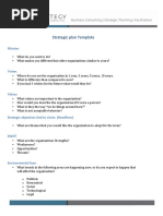 Strategic Plan Template: Mission