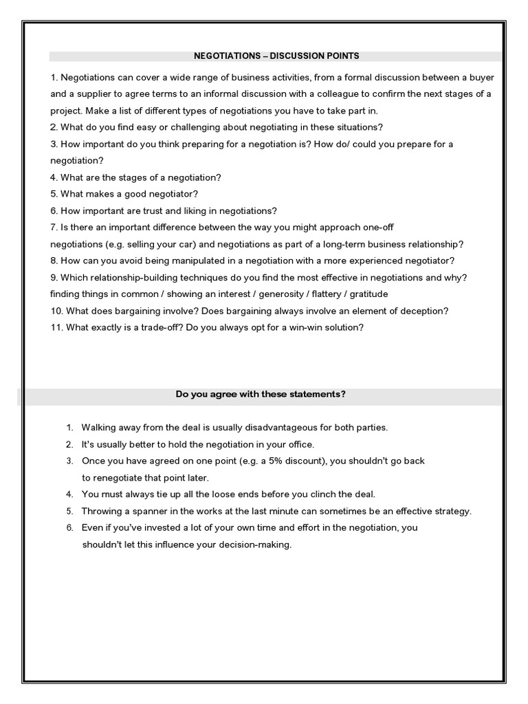 Negotiations Package FREE | PDF | Bargaining | Negotiation