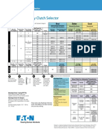 Eaton Clutch Selector Chart Technical Data Sheet en
