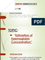 Estimation of Haemoglobin Concentration