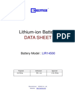 EEMB LIR14500 Li-ion Battery Spec Sheet