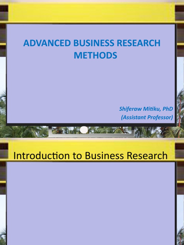 Advanced Business Research Methods Guide | PDF | Data Analysis ...