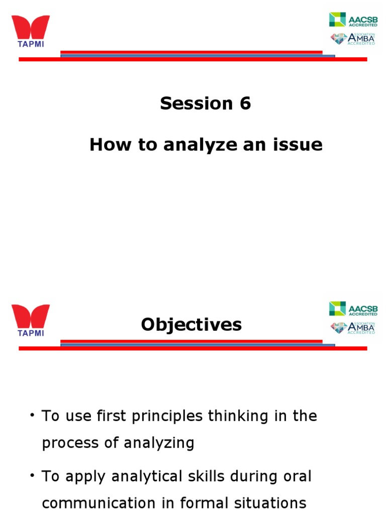 Session 6 Analyze An Issue | PDF | Reason | Epistemology