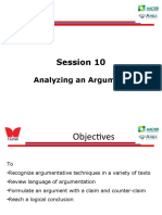 Session 10: Analyzing An Argument