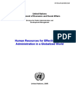 2005 Human Resources For Effective Public Administration in A Globalized World