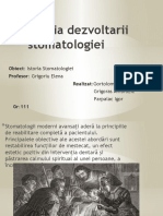 Istoria Dezvoltarii Stomatologiei