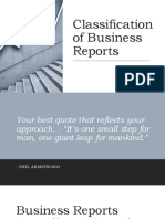 Classification of Business Reports