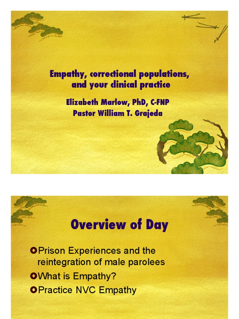 Empathy in Incarcerated Populations | PDF | Empathy | Parole