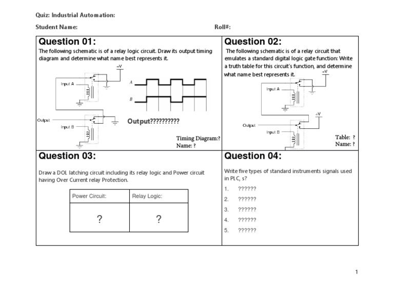 Quiz Relay Logics PDF