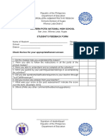 DEPED FEEDBACK FORMS