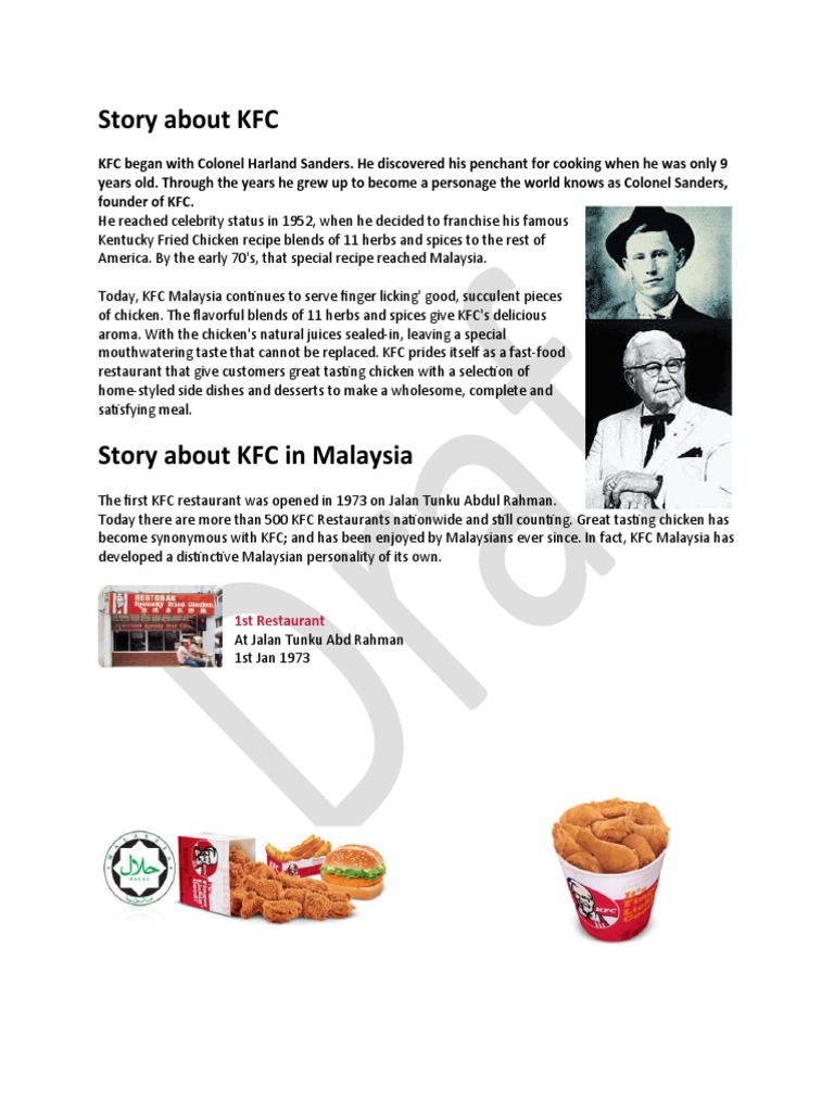 KFC Malaysia: A Flavorful Journey | PDF | Cooking, Food & Wine