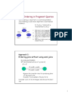 Join Ordering in Fragment Queries: Approach I: Ordering Joins Without Using Semi-Joins