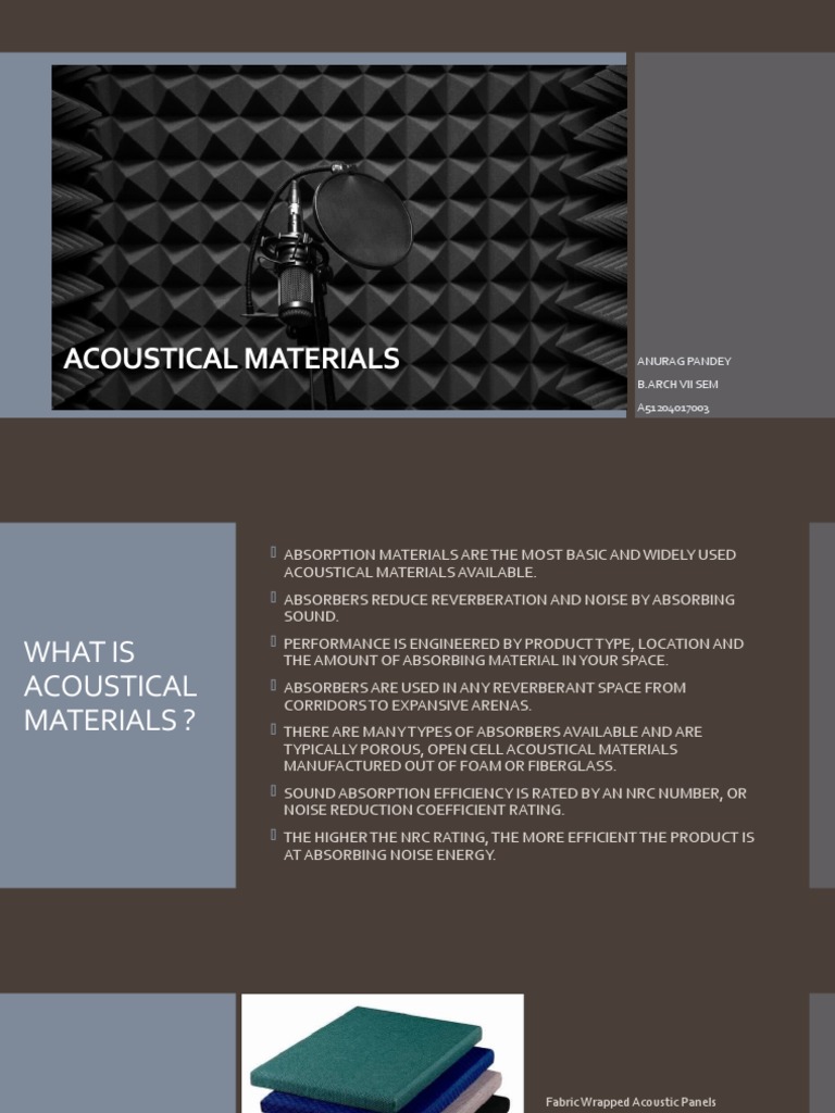 Acoustical Materials 2.0 | PDF | Physics | Sound