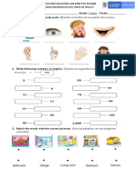 Prueba Diagnostica Inglés Cuarto