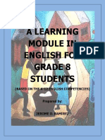 A Learning Module in English For Grade 8 Students: (Based On The K-12 English Competencies)