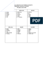 Jadwal Kegiatan Kerja Bakti