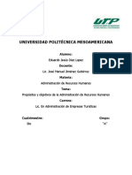 Propósitos y Objetivos de La Administración de Recursos Humanos