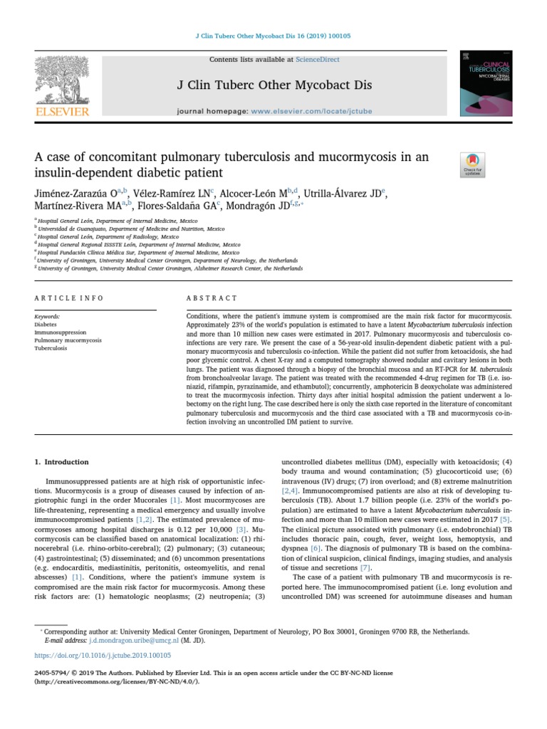 J Clin Tuberc Other Mycobact Dis Sciencedirect PDF Tuberculosis