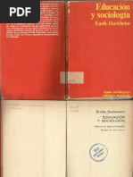 Émile Durkheim Educación y Sociología | PDF