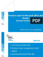 Panduan Login Microsoft Office 365 dengan Email BINUS