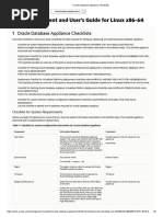 X8-2 Deployment and User's Guide For Linux x86-64: 1 Oracle Database Appliance Checklists