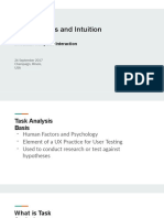 Task Analysis and Intuition Factors: in Human-Computer Interaction