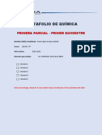 PORTAFOLIO DE QUÍMICA Primera Parcial