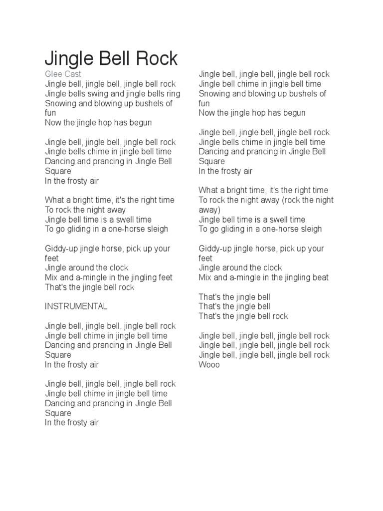 Jingle Bell Rock Lyrics | PDF
