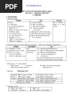 Anh Lớp 6 Ôn Tập Học Kì I Năm 2016