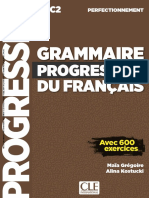 Maïa Grégoire, Alina Kostucki - Grammaire Progressive Du Français - Niveau Perfectionnement (B2_C2) - Livre-CLE International (2019)