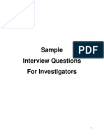 Sample Interview Questions For Internal Complaints
