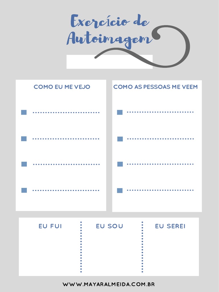 Autoimagem - Exercício | PDF