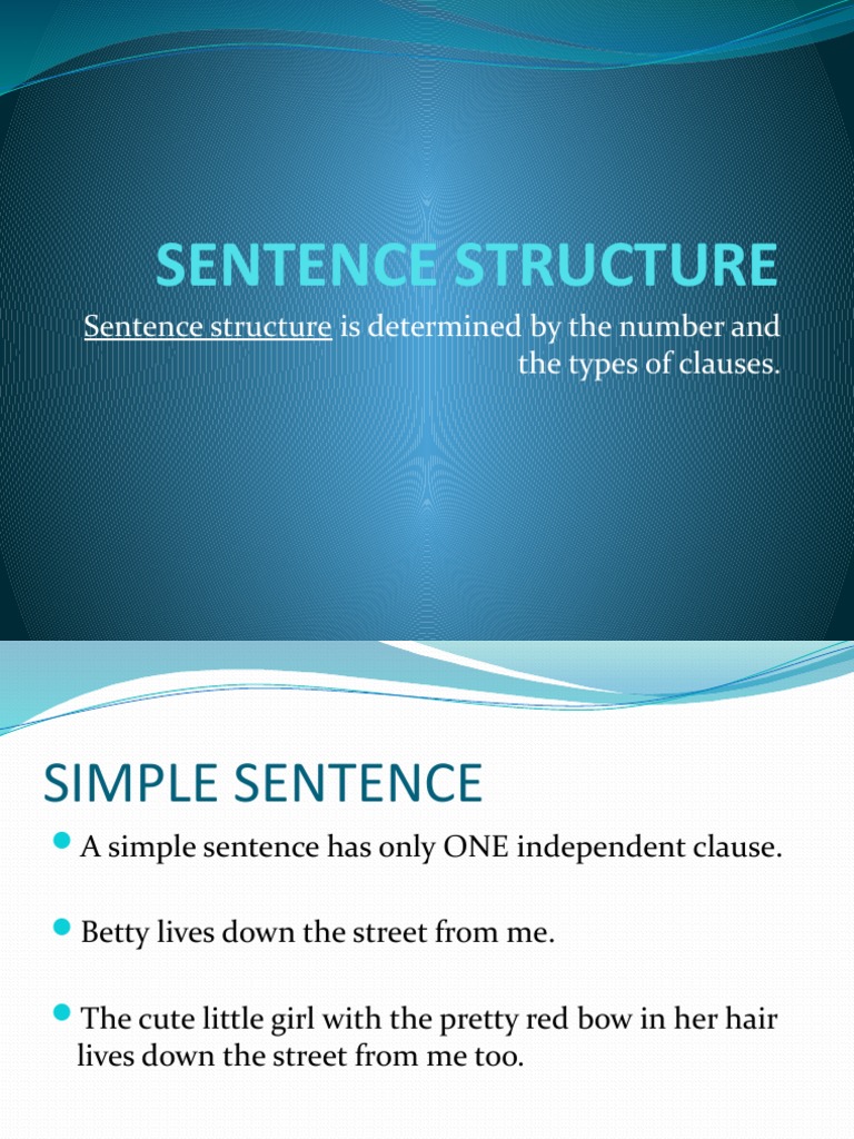 Sentence Structure PDF Leisure Sentence (Linguistics)