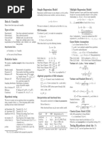 Econometric S Cheat Sheet