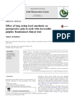 Effect of Long Acting Local Anesthetic On Postoper
