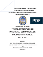 09 - Setiembre 2015, Champa Henriquez Oscar Manuel, Fiq, Texto Materiales de Ingenieria, Estructura de Solidos