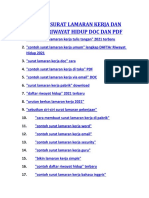 Contoh Surat Lamaran Kerja Dan Daftar Riwayat Hidup Doc Dan PDF