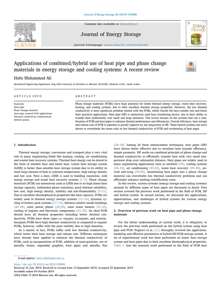 Journal of Energy Storage: Sciencedirect | PDF | Heat Transfer | Heat