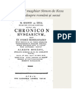 Cronicarul Maghiar Simon de Keza - Sec. XIII - Despre Romani Și Secui