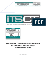 Informe Nuevo de Visita A Taller Servicarlos