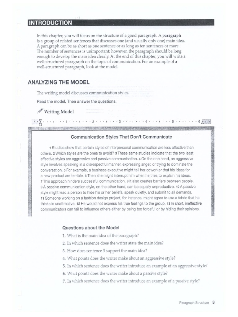 Longman PP 3-15 - Paragraph Structure | PDF