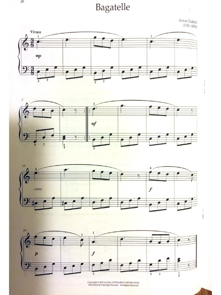 Bagatelle Diabelli PDF