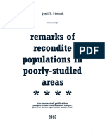 Tomasz Q. Pietrzak. 2013. Remarks On Recondite Populations in Poorly-Studied Regions. Gnhi Archives.